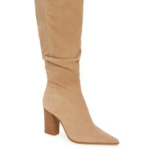 Vince Camuto Derika Leather Boot Size 9 Wide Tortilla Suede